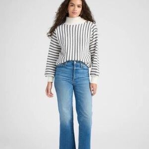 Vigoss Navy and White Striped Turtleneck Sweater NWOT - Women’s XL